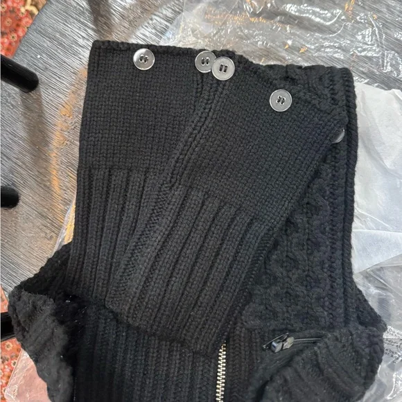 NWT Veronica Beard Black Upstate Wool Dickey with Cuffs size 00-14